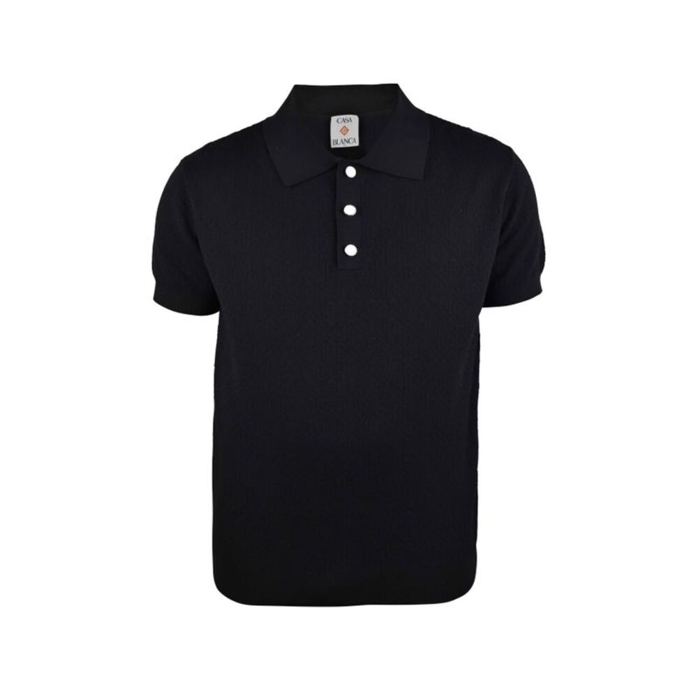 Casablanca Men Pointelle Monogram Polo